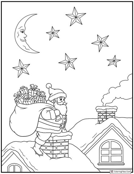 Santa Delivering Midnight Gifts