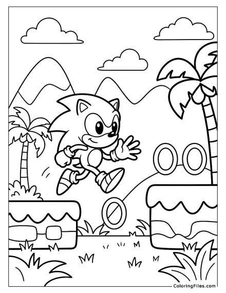 Sonic Collecting Golden Rings
