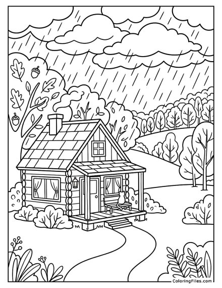 Cozy Cabin Rainstorm