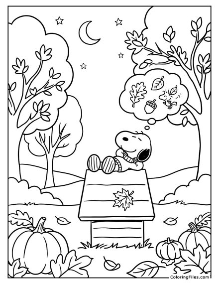 Snoopy’s Autumn Daydreaming