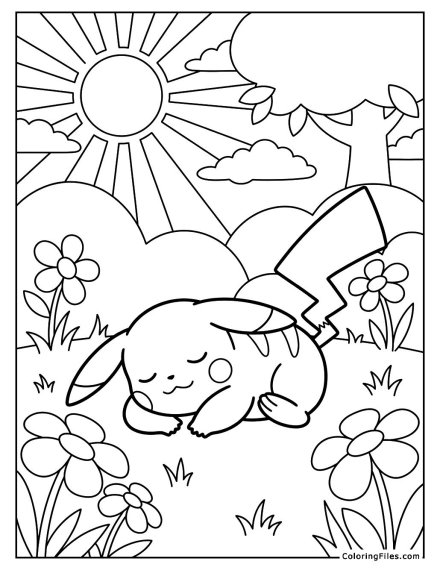 Pikachu’s Sunny Day Nap