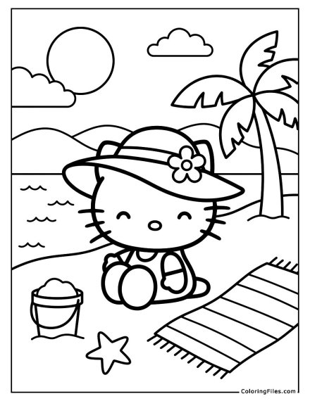 Hello Kitty’s Stylish Beach Sun Hat