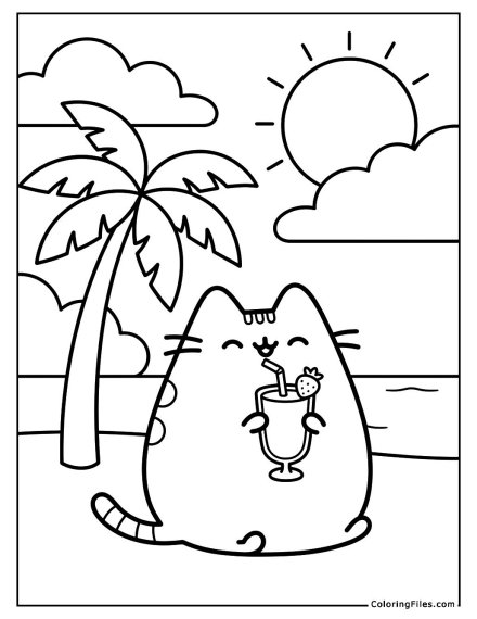 Pusheen’s Summer Smoothie Break
