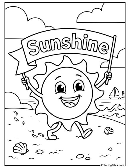 Cheerful Summer Sun Walking