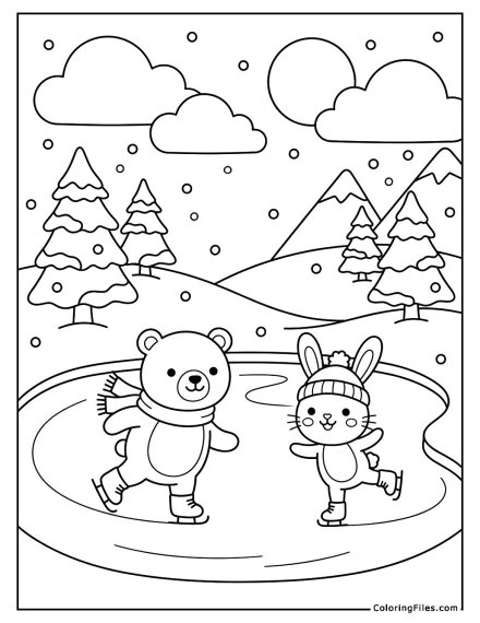 Whimsical Ice Skating Pond