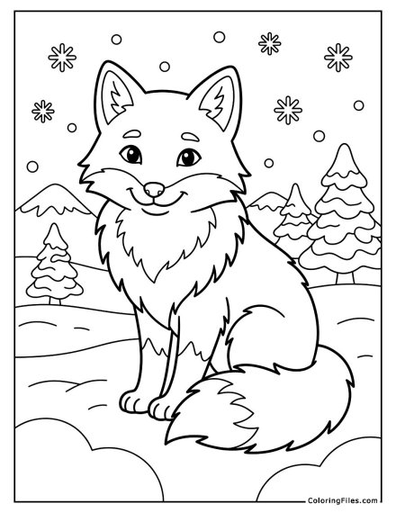 Arctic Fox with Thick Winter Coat