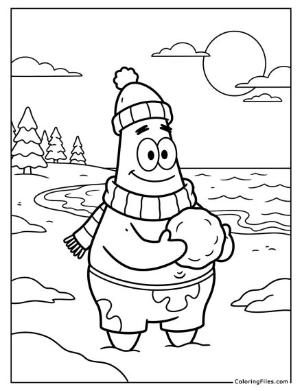 Patrick Star’s Winter Beach Day