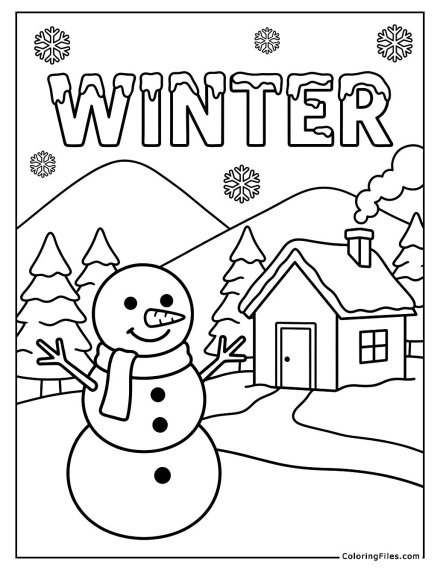 Snowman Outside House