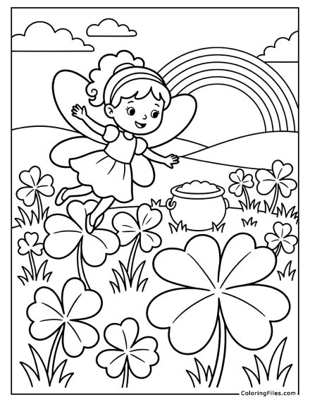 Fairie Folk Playing in the Clover