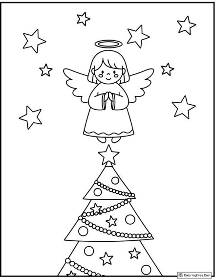 Christmas Angel Above the Tree