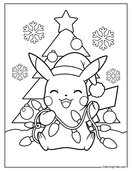 Pikachu’s Christmas Light Joy