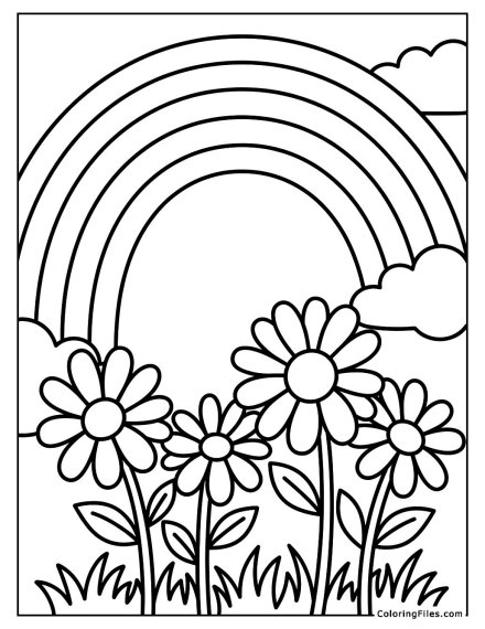 Easy Rainbow With Flowers