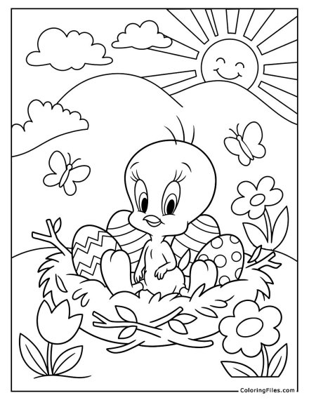 Tweety Bird’s Pastel Nest