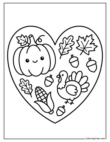 Thanksgiving Harvest Heart