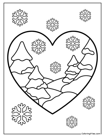 Winter Wonderland Snow Heart