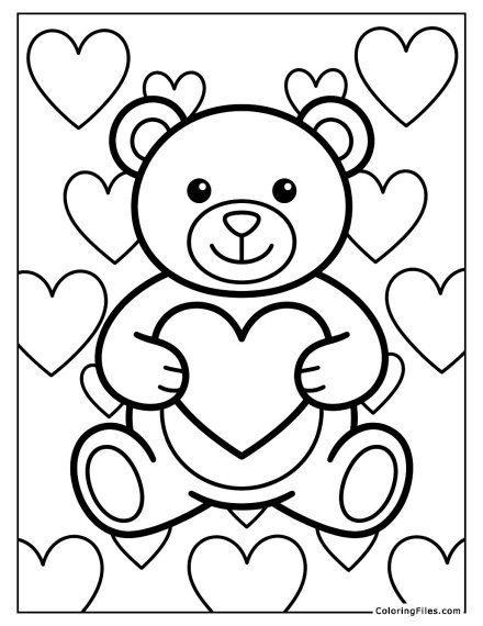 Teddy Bear Holding a Heart