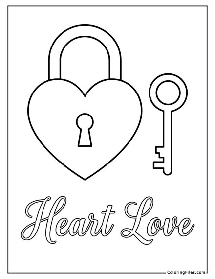 Heart-Shaped Lock With Key
