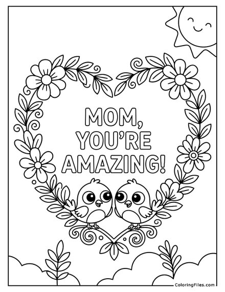 Mother’s Day Floral Heart Frame