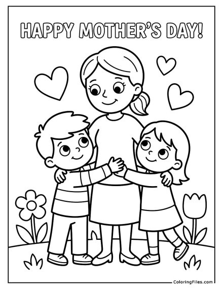 Mother’s Day Family Hug