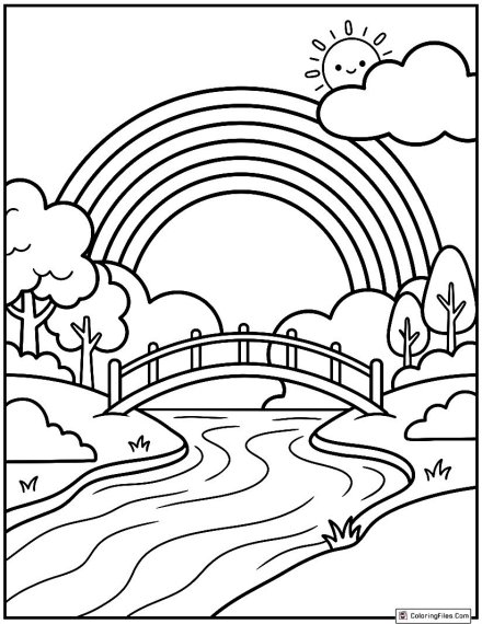 Rainbow Bridge Across the River