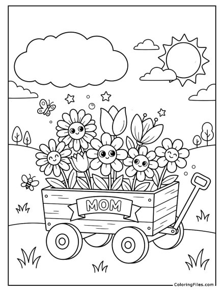 Mom’s Magical Flower Wagon