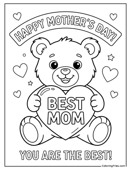 Sweet Teddy Bear for Mom