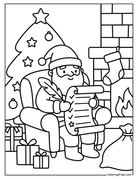 Santa Checking His Nice List