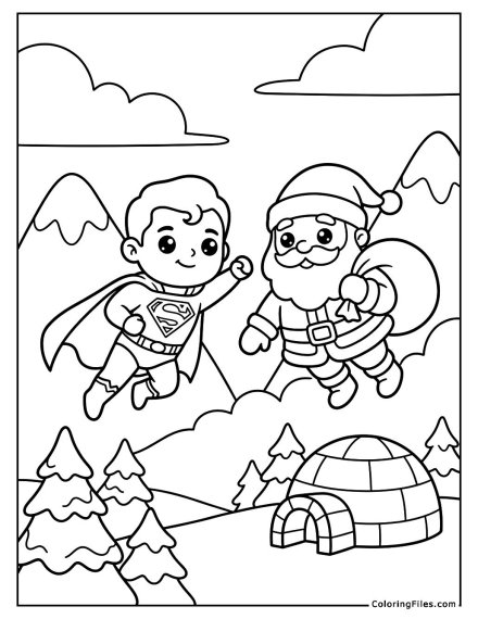 Superman and Santa Fly North