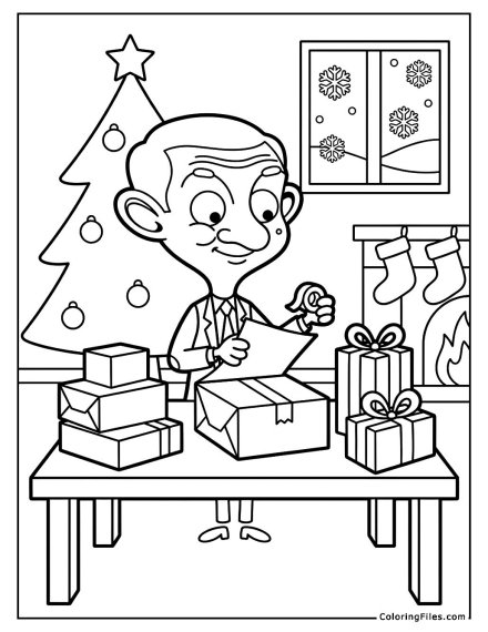 Mr. Bean Wraps Santa’s Presents