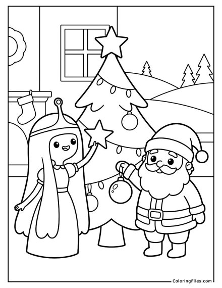 Princess Bubblegum & Santa Decorate