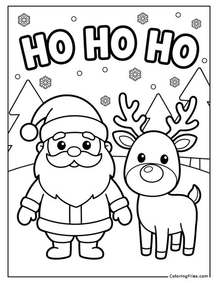 Santa And Rudolph "Ho Ho Ho"