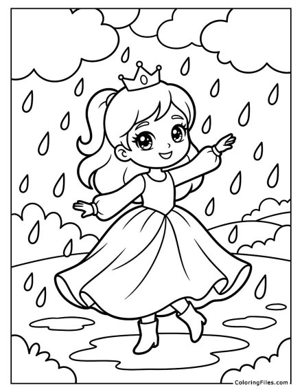 Princess Dancing in Rain
