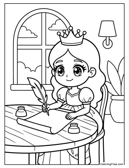 Princess Writing a Letter