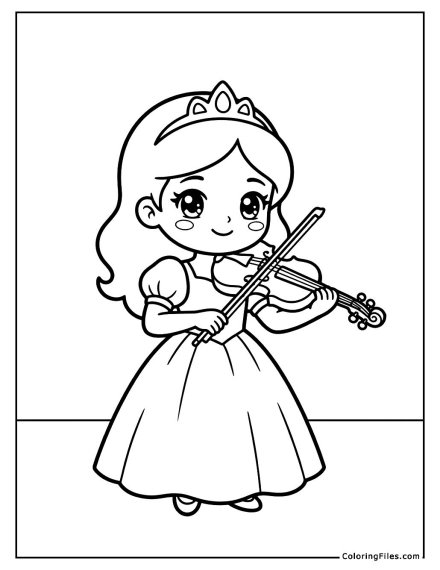 Princess Practicing the Violin