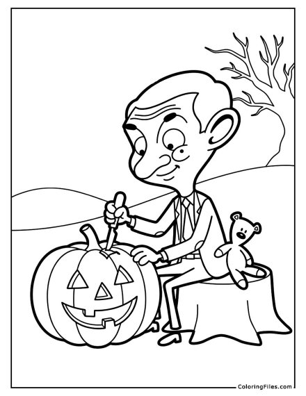 Mr. Bean’s Pumpkin Carving
