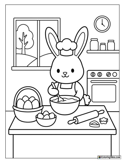 Bunny's Easter Baking Day