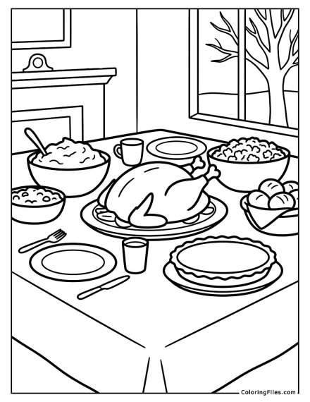 Thanksgiving Table Full of Goodies