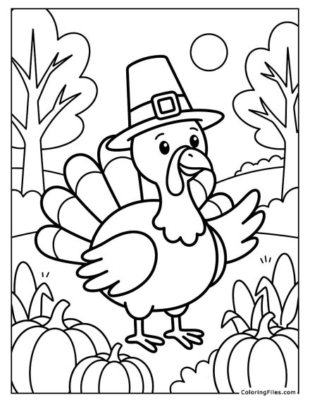 Turkey Wearing a Pilgrim Hat
