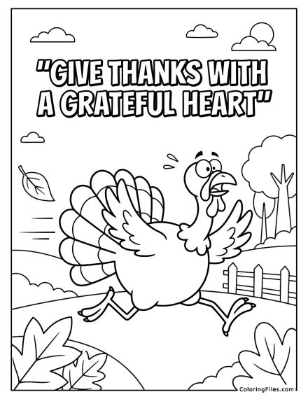 Thanksgiving Turkey Running Away