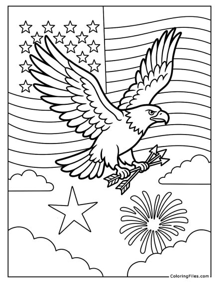 Independence Day Eagle and Flag