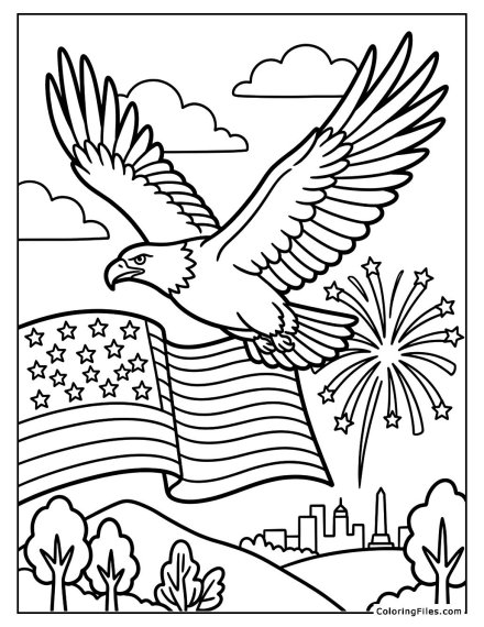American Eagle Soaring Free