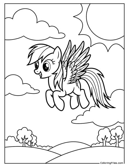Rainbow Dash Flying High