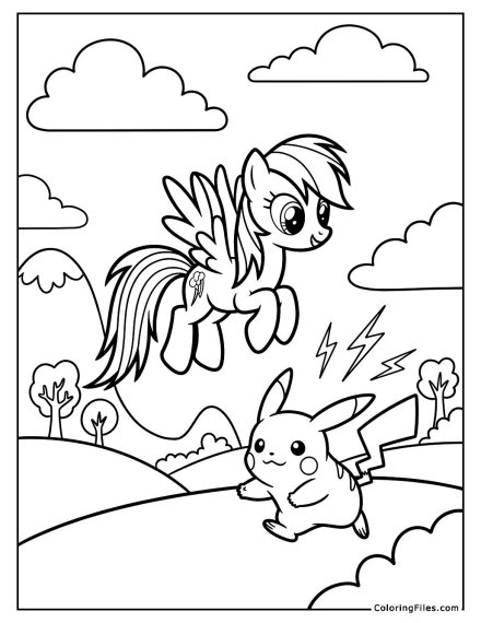 Rainbow Dash and Pikachu’s Thunder Race