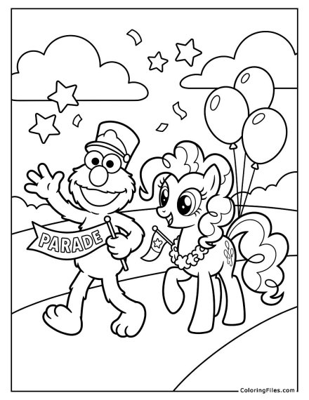 Elmo and My Little Pony’s Playtime Parade