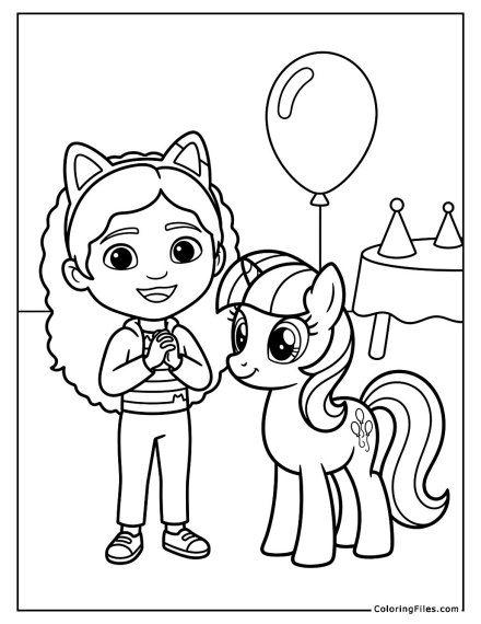 Gabby and the Ponies’ Dollhouse Party