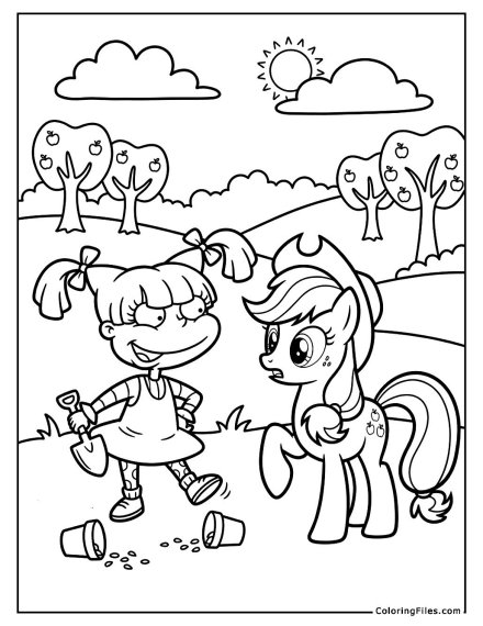 Angelica Pickles and Applejack’s Garden Chaos