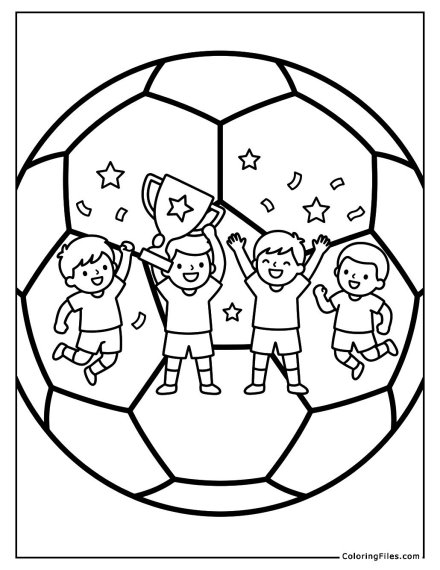 Celebrate victory Soccer Champion