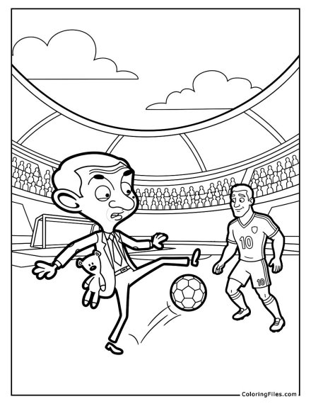 Mr. Bean’s Clumsy Football Kick