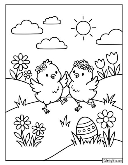 Dancing Easter Chicks