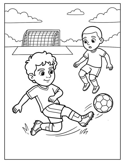 Soccer Player Sliding for the Ball